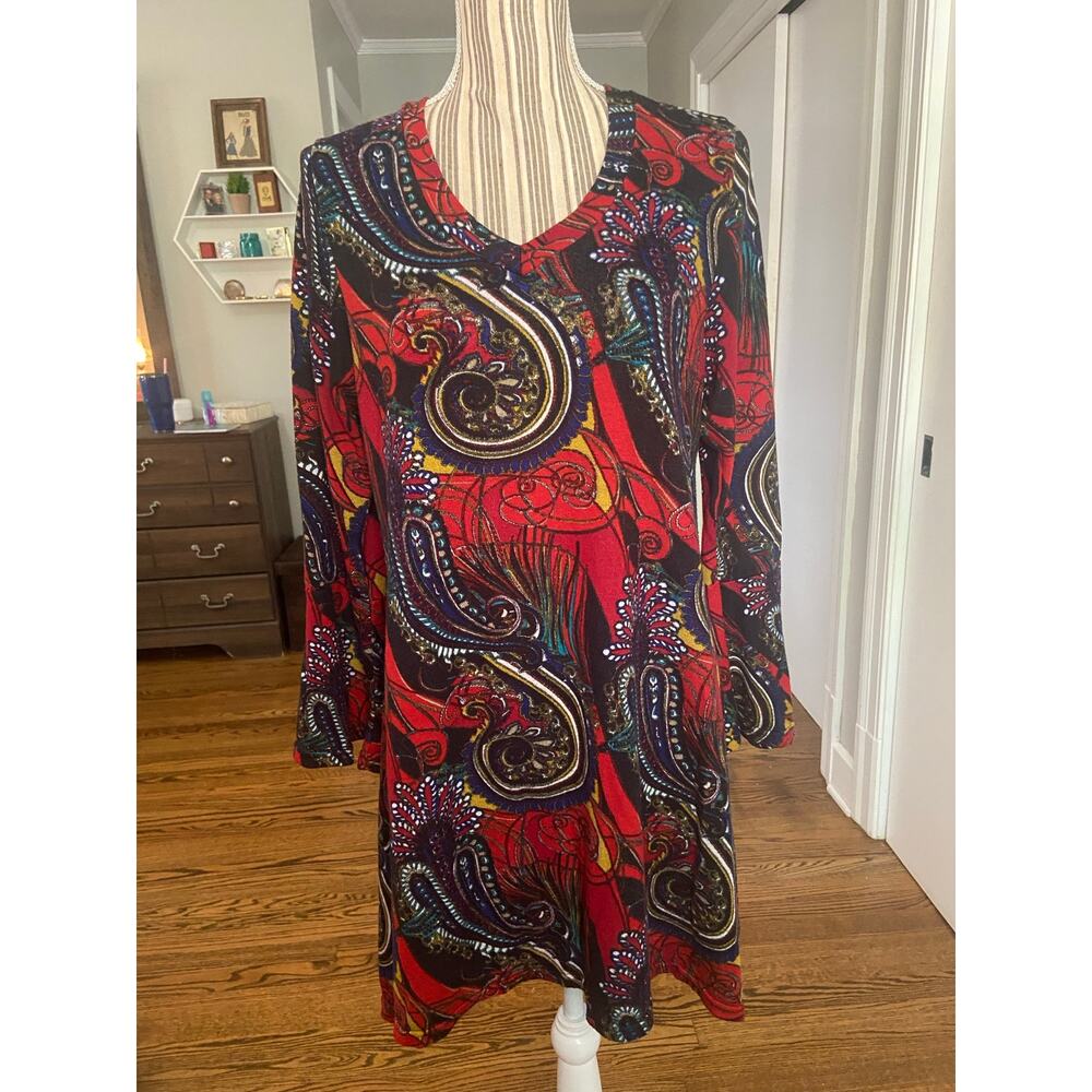 WinWin brushed cozy knit flare bottom tunic